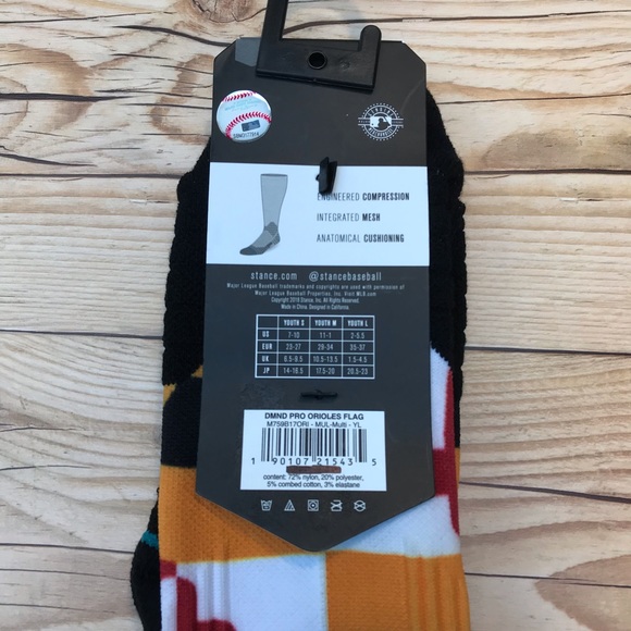Stance MLB Diamond Pro Orioles Flag OTC Socks - Picture 16 of 16